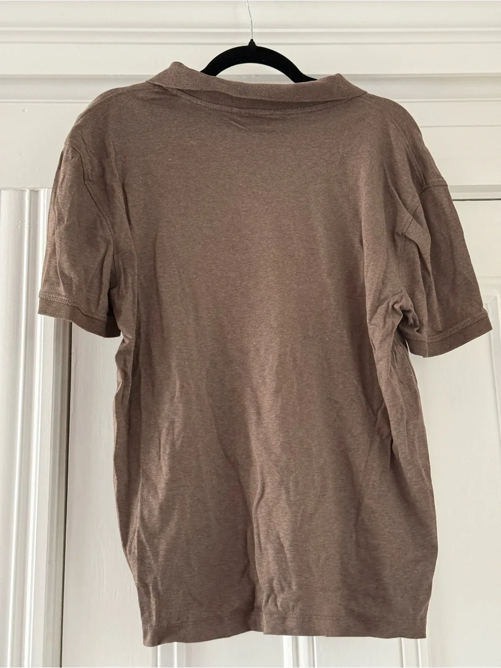 Banana Republic Luxe Touch Polo in Toasted Brown Heather, Size L